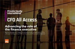 Advancing the Role of the Finance Executive