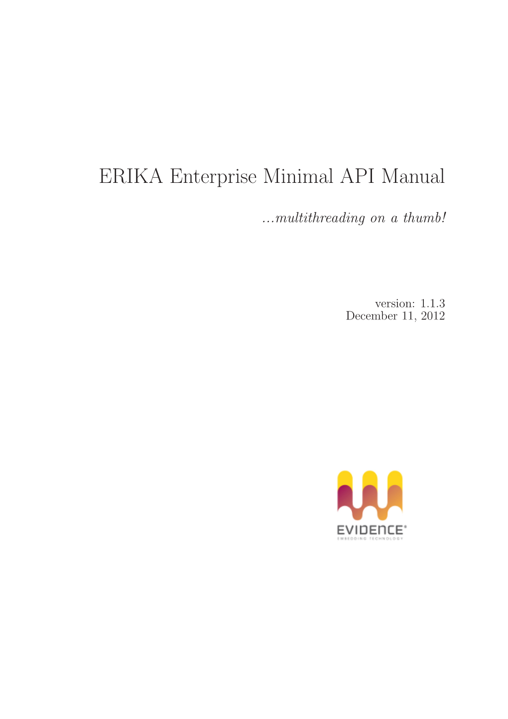 ERIKA Enterprise Minimal API Manual