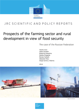 Prospects of the Farming Sector and Rural Development in View of Food Security