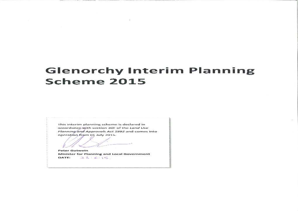 Glenorchy Interim Planning Scheme 2015