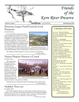 Winter/Spring 2005 Resources Legacy Fund Grant for Land Protection Calendar of Events by Reed Tollefson Sat