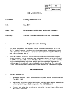 Biodiversity Action Plan 2021-2026