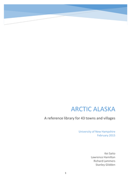 ARCTIC ALASKA a Reference Library for 43 Towns and Villages