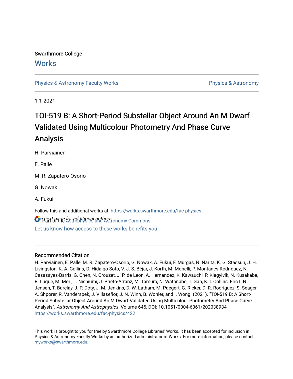 TOI-519 B: a Short-Period Substellar Object Around an M Dwarf Validated Using Multicolour Photometry and Phase Curve Analysis