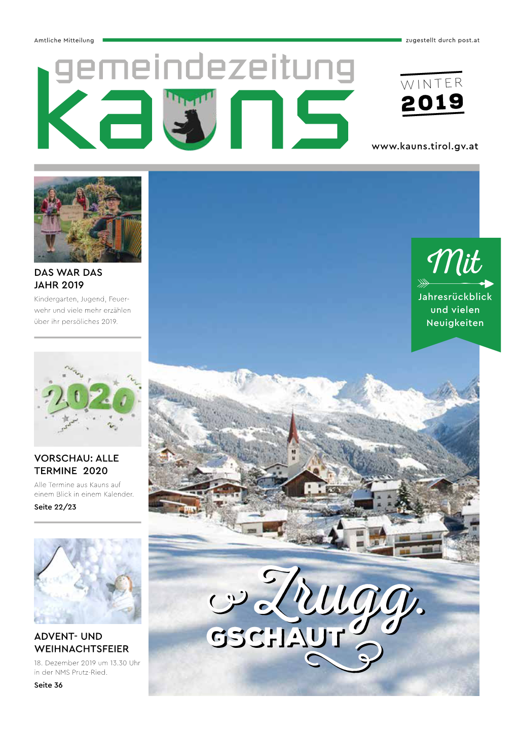 Gemeindezeitung WINTER 2019 Kauns