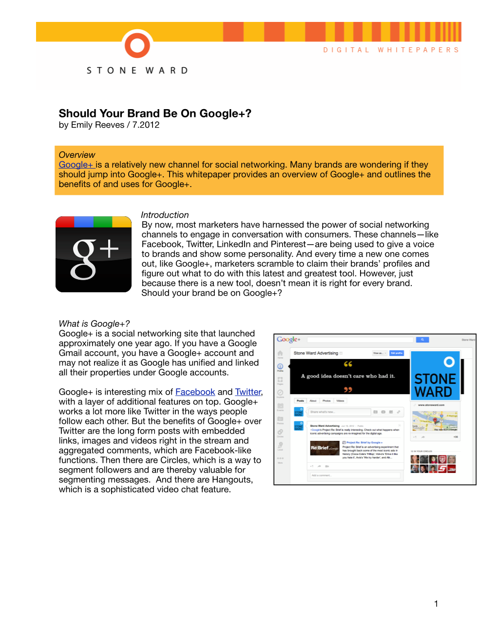 Digital Whitepaper July Google+