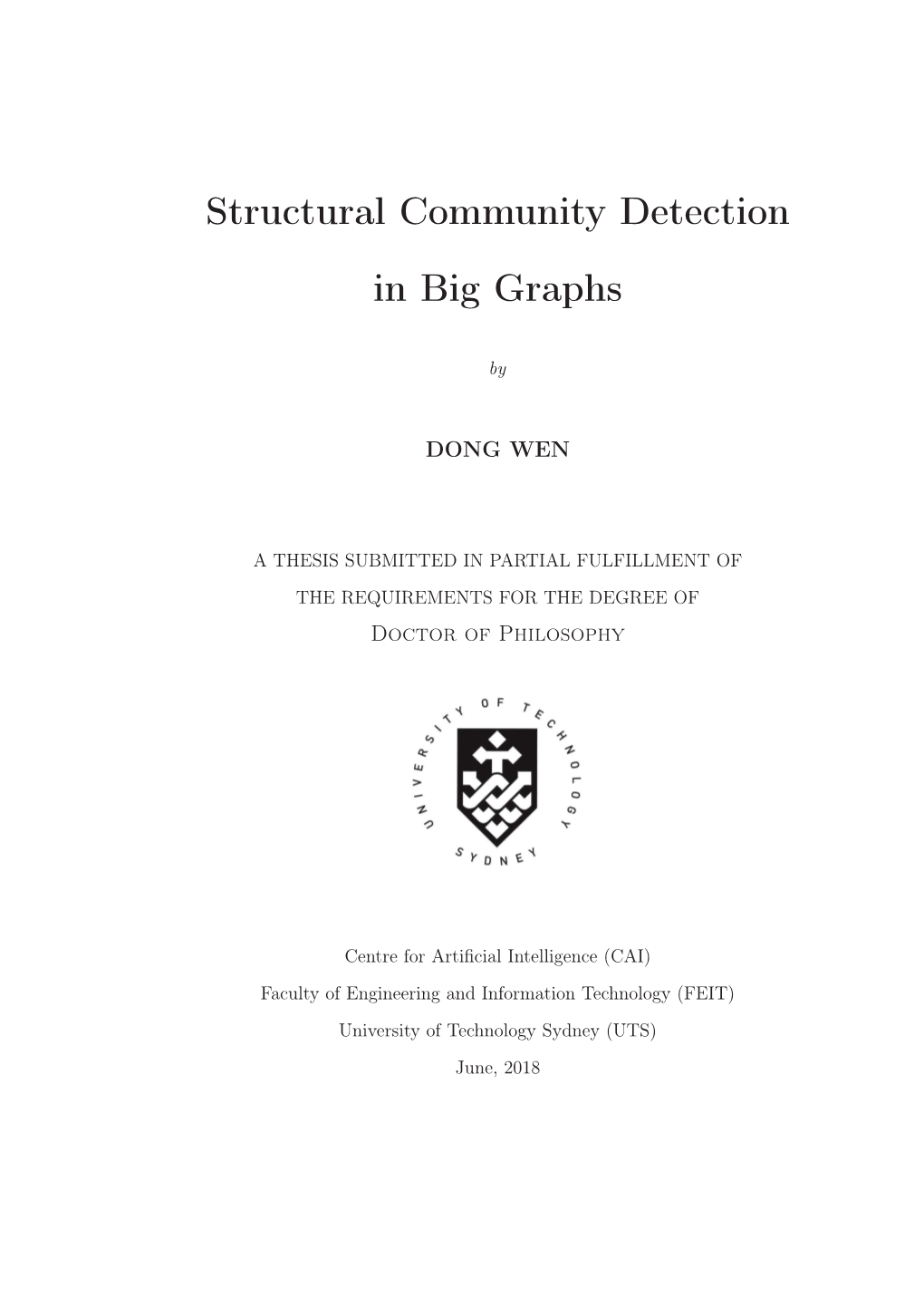 Structural Community Detection in Big Graphs