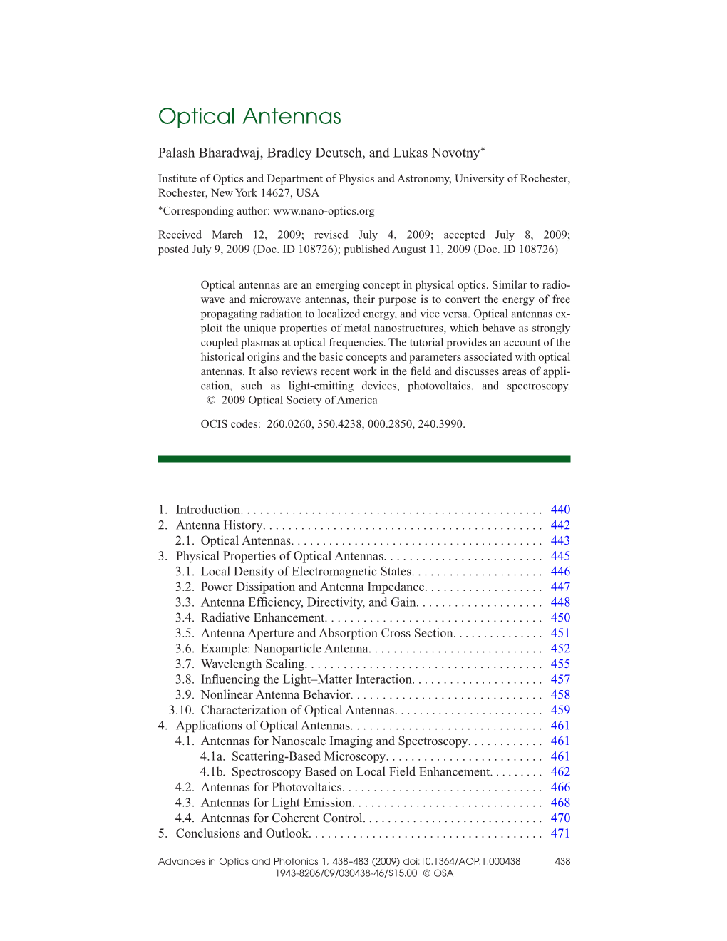 Optical Antennas