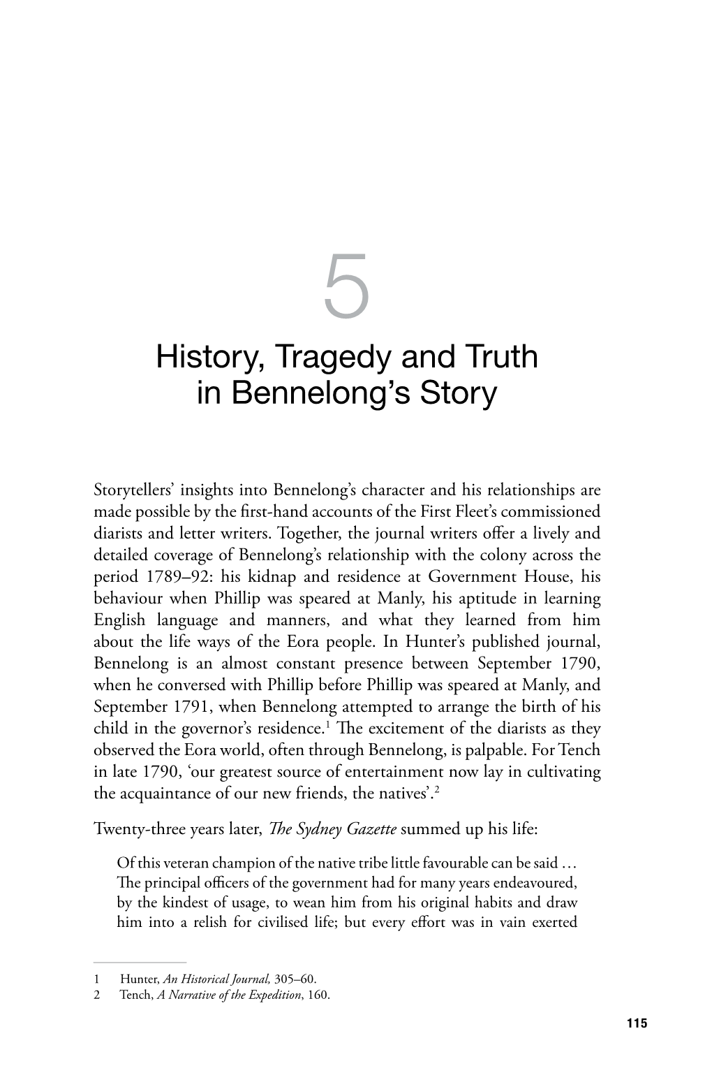 5. History, Tragedy and Truth in Bennelong's Story