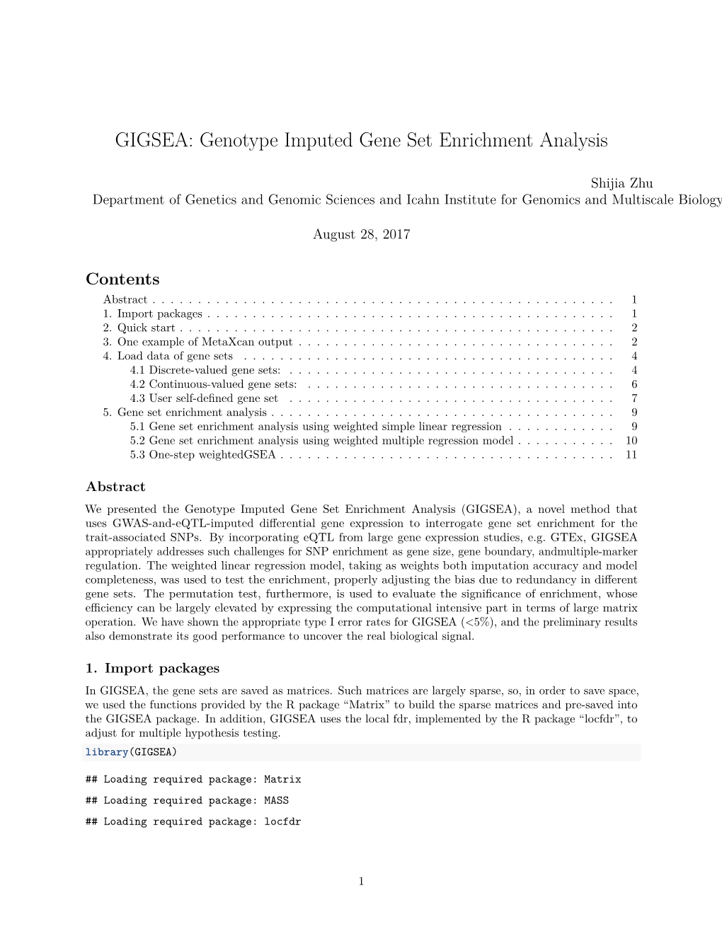 GIGSEA: Genotype Imputed Gene Set Enrichment Analysis