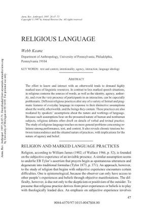 Religious Language
