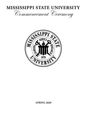 Mississippi State University Spring 2020 Commencement Exercise