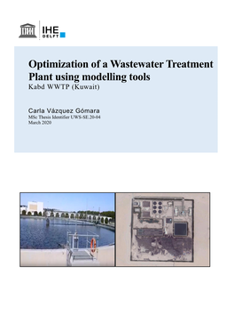 Optimization of a Wastewater Treatment Plant Using Modelling Tools Kabd WWTP (Kuwait)