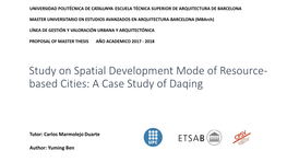 Study on Spatial Development Mode of Resource- Based Cities: a Case Study of Daqing