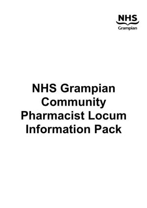 NHS Grampian Community Pharmacist Locum Information Pack