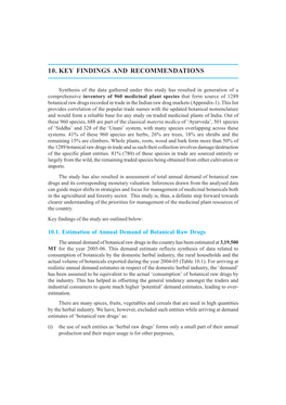 10. Key Findings and Recommendations