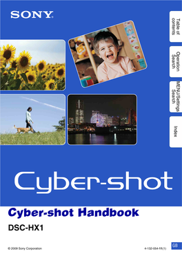 Cyber-Shot Handbook DSC-HX1