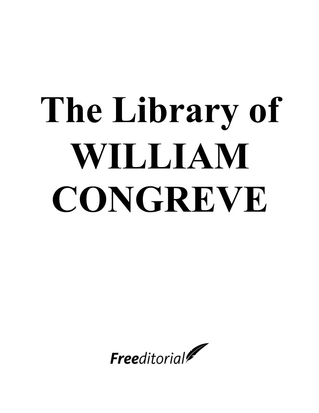 Using Congreve's Book List