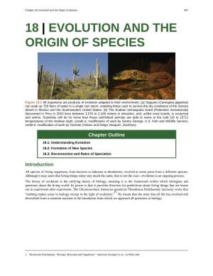 18 | Evolution and the Origin of Species 467 18 | EVOLUTION and the ORIGIN of SPECIES