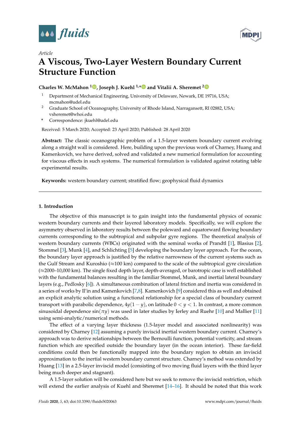 A Viscous, Two-Layer Western Boundary Current Structure Function