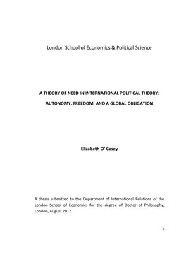 London School of Economics & Political Science
