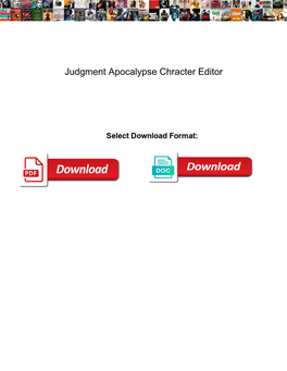Judgment Apocalypse Chracter Editor