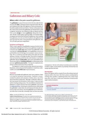 Gallstones and Biliary Colic