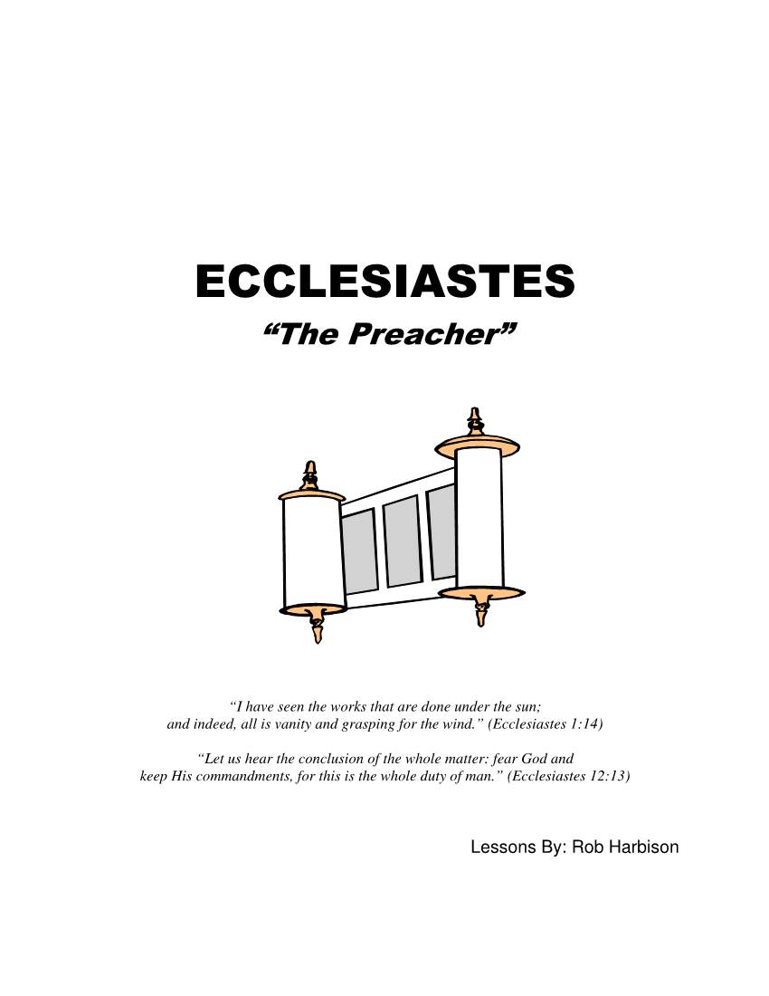 Ecclesiastes Bible Class Book