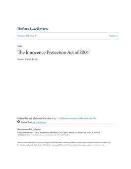 The Innocence Protection Act of 2001