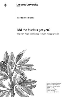 Did the Fascists Get You?