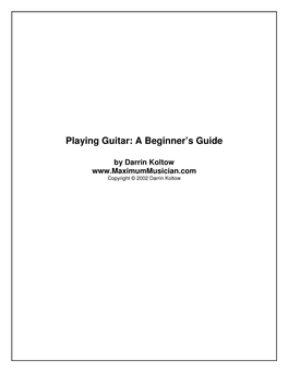 Playing Guitar: a Beginner's Guide Page 6