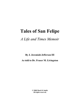 Tales of San Felipe