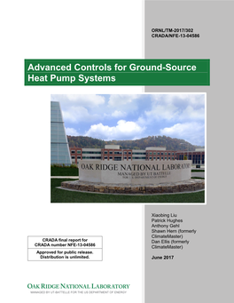 Advanced Controls for Ground-Source Heat Pump Systems