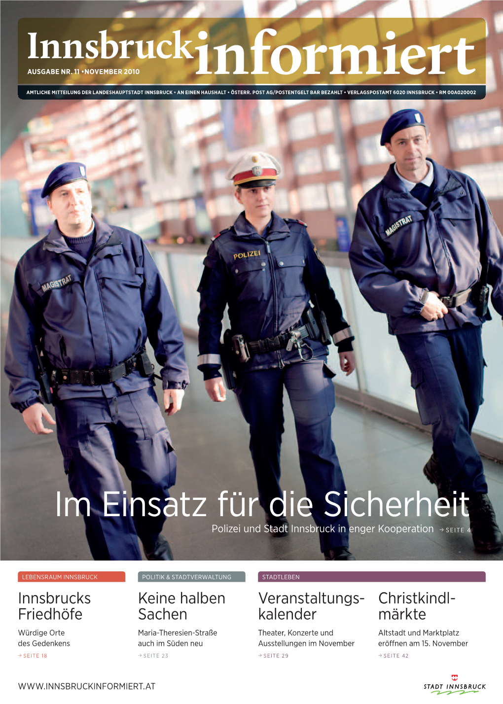 Im Einsatz Für Die Sicherheit Polizei Und Stadt Innsbruck in Enger Kooperation Seite 4