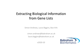 Introduction to Gene Set Analysis Lecture (Pdf)