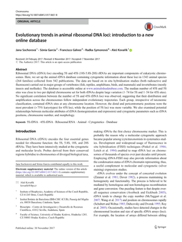 Evolutionary Trends in Animal Ribosomal DNA Loci: Introduction to a New Online Database