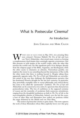 What Is Postsecular Cinema?