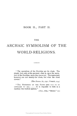 Archaic Symbolism of the World-Religions