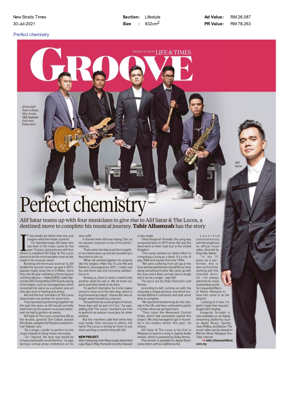 New Straits Times Perfect Chemistry