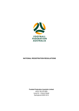 National Registration Regulations