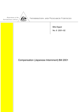 Compensation (Japanese Internment) Bill 2001 ISSN 1328-8091