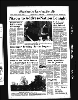 Nixon to Address Nation Tonight