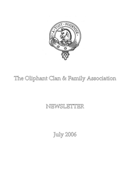 Oliphant Clan Newsletter July 2006.Pdf