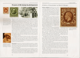 75 Years of GB Stamps by Photogravure a History of the Process, by Glenn H Morgan