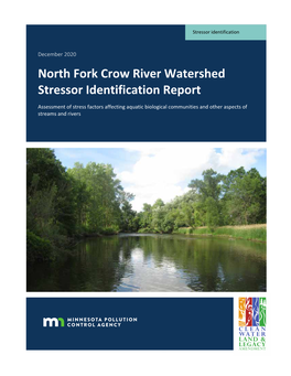 North Fork Crow River Watershed Stressor Identification Report