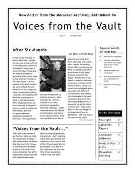 Voices from the Vault