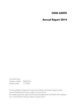 COOL EARTH Annual Report 2014