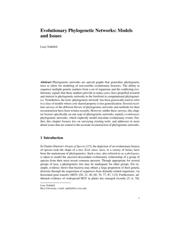 Evolutionary Phylogenetic Networks: Models and Issues