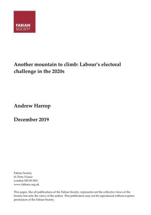 Another Mountain to Climb: Labour's Electoral Challenge in the 2020S