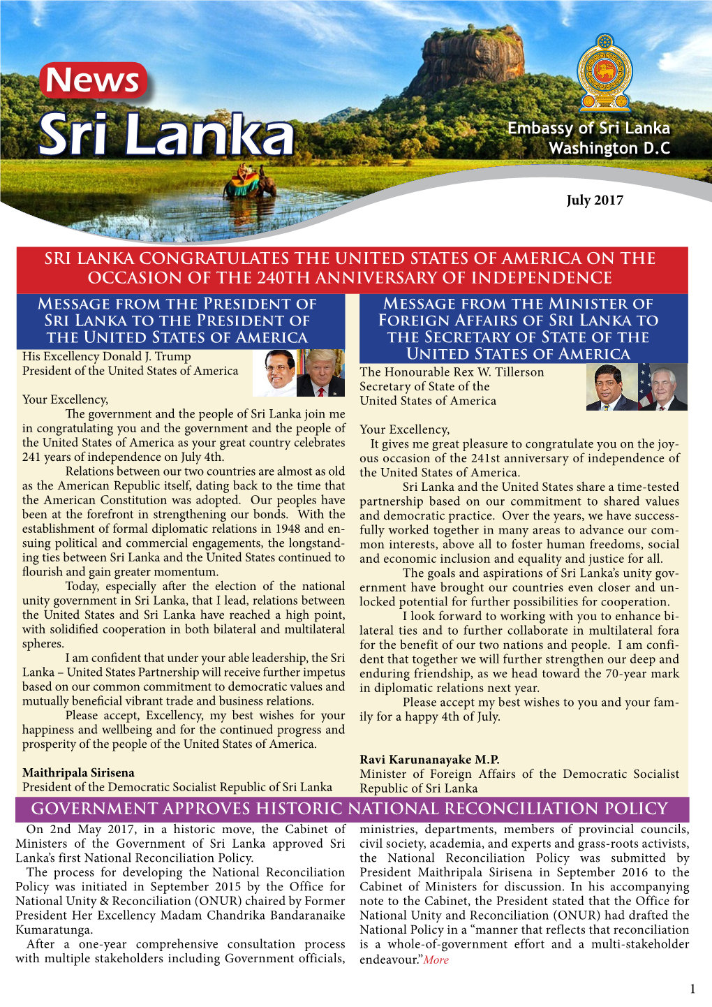 Embassy of Sri Lanka News